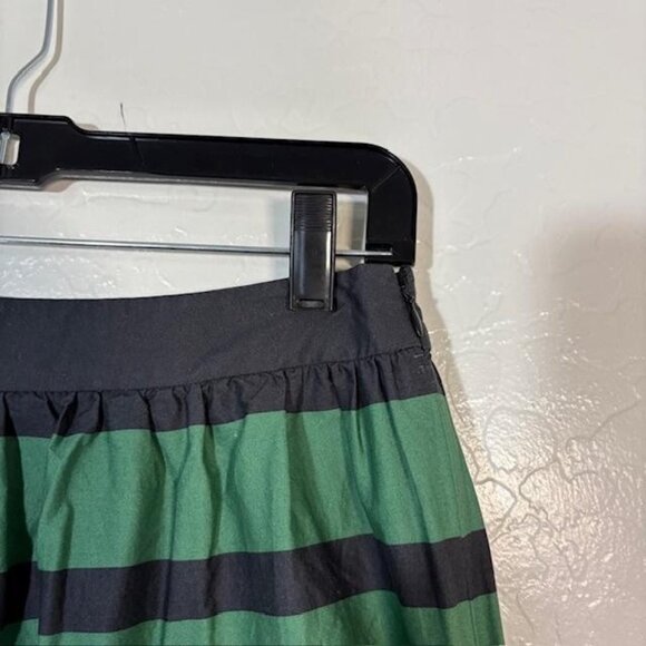 STAUD Skirt Womens 6 Multicolor Rainbow Stripe Tiered Cotton Midi A-Line Boho - Picture 2 of 7